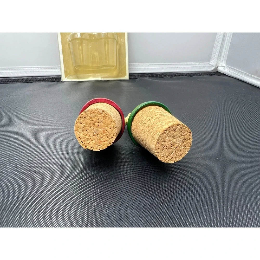 Seasonal‎ Bottle Stoppers Set of 2 Christmas Tree Reindeer Cork New